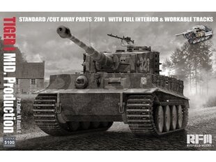 Līmējamais modelis Rye Field Model - Pz.Kpfw. VI Ausf. E Tiger I Mid. Production Standard, 1/35, RFM-5100 cena un informācija | Līmējamie modeļi | 220.lv