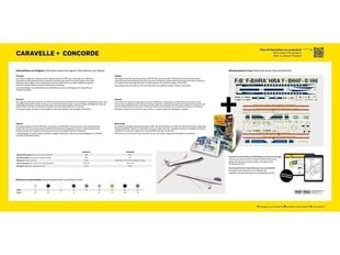 Līmējamais modelis Heller Concorde and Caravelle, 1/100, 52333 cena un informācija | Līmējamie modeļi | 220.lv