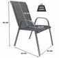 4 dārza krēslu komplekts Contrast Mallorca, melni cena un informācija | Dārza krēsli | 220.lv