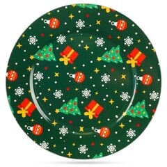 Ziemassvētku dekoratīvais šķīvis, 33 cm cena un informācija | Trauki, šķīvji, pusdienu servīzes | 220.lv