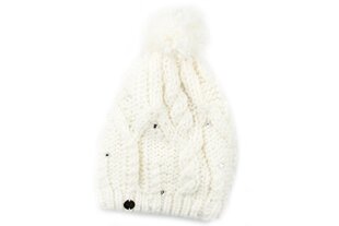 Cepure meitenēm Roxy, balta цена и информация | Шапки, перчатки, шарфики для новорожденных | 220.lv