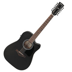 12-струнная электроакустическая гитара Ibanez AW8412CE-WK Artwood (Weathered black) цена и информация | Гитары | 220.lv