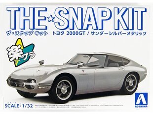 Сборная пластиковая модель. Aoshima The Snap Kit Toyota 2000GT (Thunder Silver Metallic), 1/32, 05629 цена и информация | Конструкторы и кубики | 220.lv