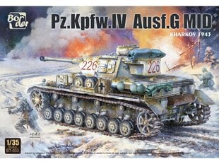 Сборная пластиковая модель. Border Model - Pz.Kpfw. IV Ausf. G MID "Kharkov 1943", 1/35, BT-033 цена и информация | Kонструкторы | 220.lv