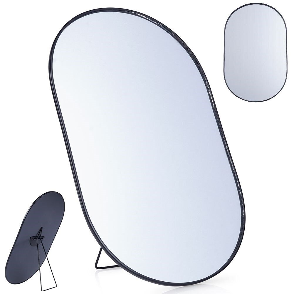 Kosmētikas spogulis, 16x25 cm, melns цена и информация | Kosmētikas somas, spoguļi | 220.lv