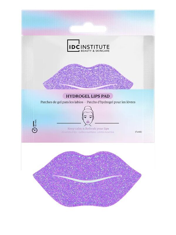 Lūpu maska IDC Institute Glitter Lip Pads Purple, 1 gab. цена и информация | Sejas maskas, acu maskas | 220.lv