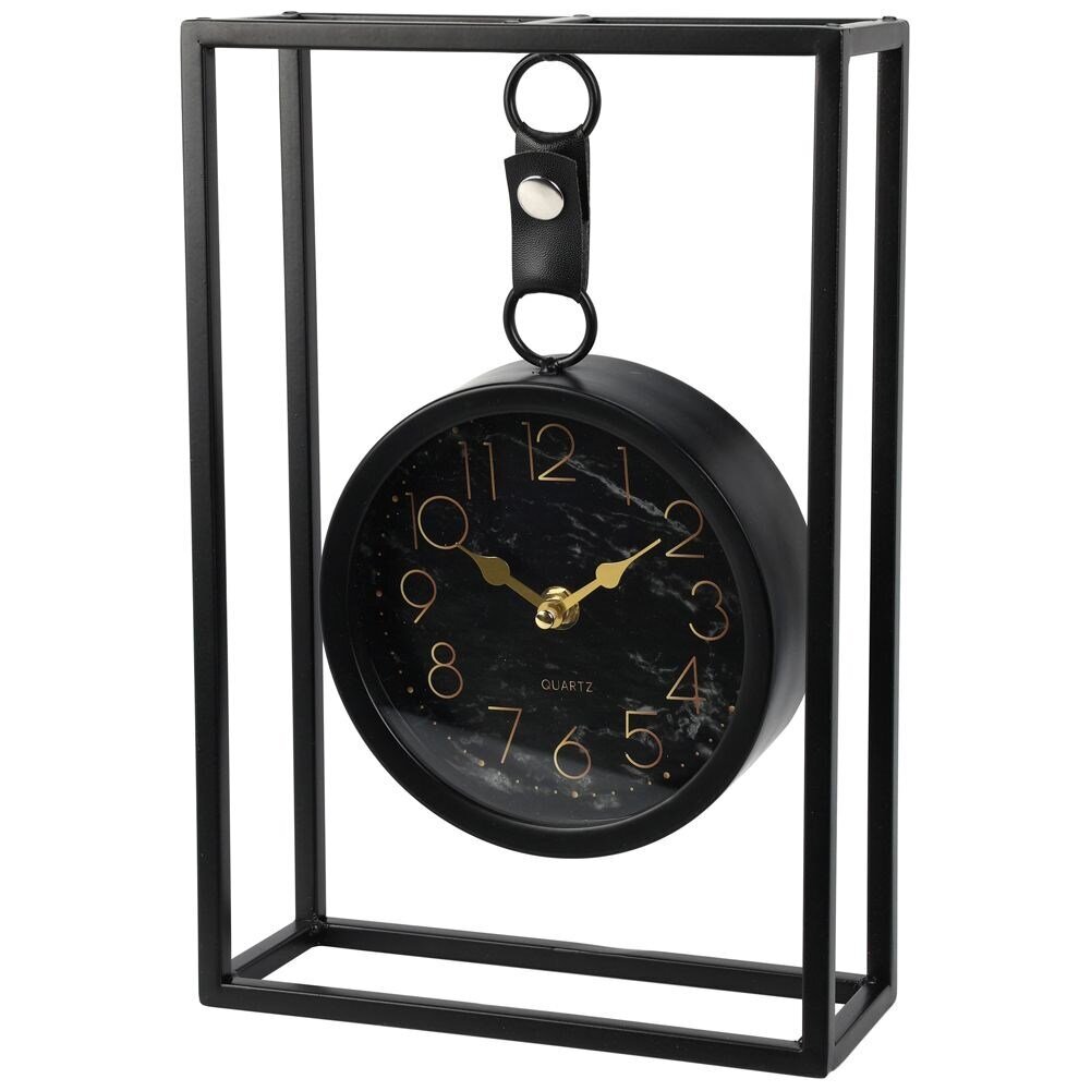 Metāla galda pulkstenis, melns cena un informācija | Pulksteņi | 220.lv