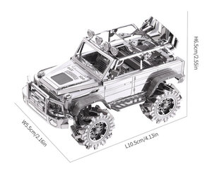 Metāla 3D konstruktors Piececool SUV, 157 d. cena un informācija | Konstruktori | 220.lv