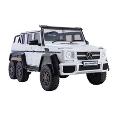 Mercedes G63 6x4 Lean Cars vienvietīgs elektromobilis bērniem, balts цена и информация | Электромобили для детей | 220.lv