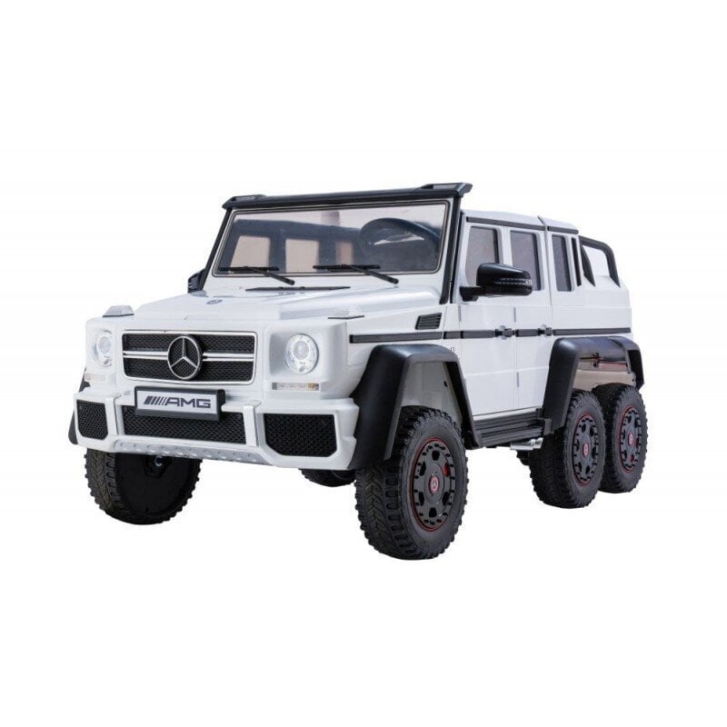 Mercedes G63 6x4 Lean Cars vienvietīgs elektromobilis bērniem, balts cena un informācija | Bērnu elektroauto | 220.lv