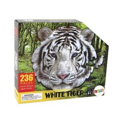 Puzle Lean Toys White Tiger, 236 daļas cena un informācija | Puzles, 3D puzles | 220.lv