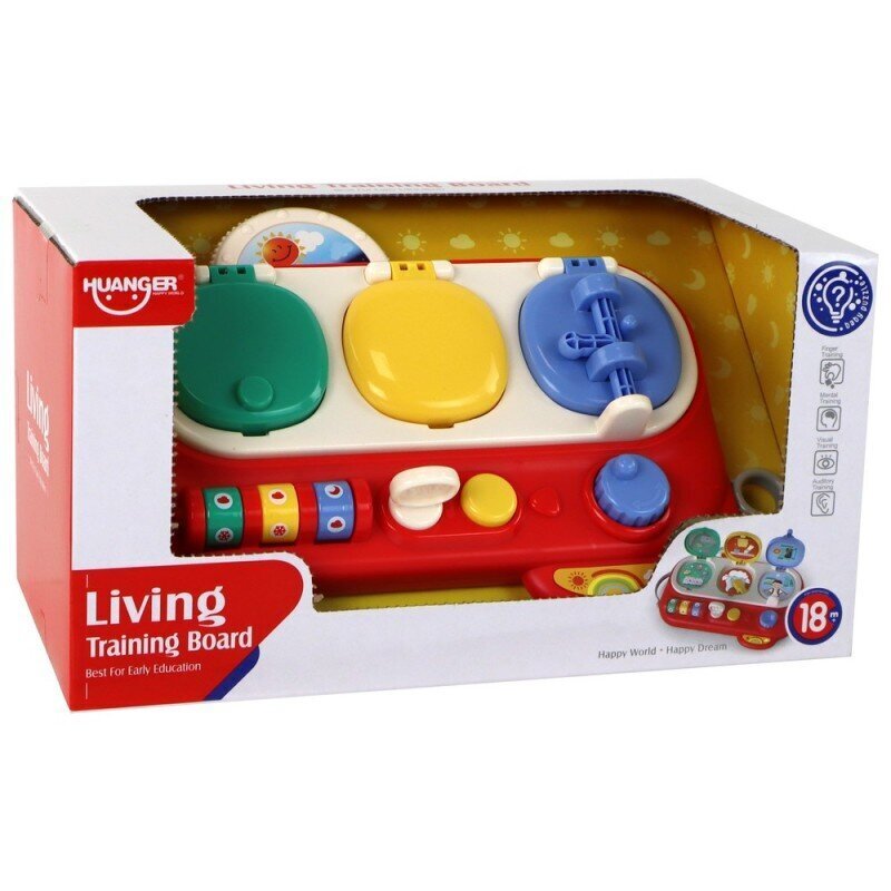 Sensorisks izglītojošs dēlis bērniem Lean Toys, sarkans цена и информация | Attīstošās rotaļlietas | 220.lv