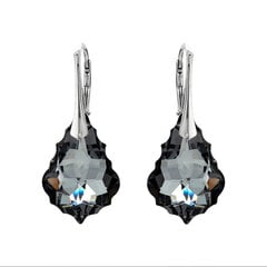 Серебряные серьги Барокко V (Silver Night) с кристаллами Сваровски™ DS02A865 цена и информация | Серьги - пусеты, золотистые | 220.lv