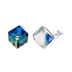 Серебряные серьги Рубикон II (Bermuda Blue) с кристаллами Swarovski™ DS02A867 цена и информация | Серьги - пусеты, золотистые | 220.lv