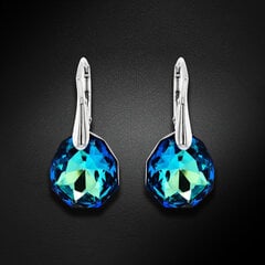 Серебряные серьги Ледяные Грани (Bermuda Blue) с кристаллами Swarovski™ DS02A873 цена и информация | Серьги | 220.lv