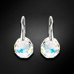 Серебряные серьги Ледяные Грани (Aurora Borealis) с кристаллами Swarovski™ DS02A877 цена и информация | Серьги | 220.lv