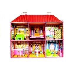 Leļļu namiņš ar piederumiem Lean Toys cena un informācija | Rotaļlietas meitenēm | 220.lv