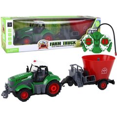 Lean toys tālvadības traktors ar piekabi cena un informācija | Rotaļlietas zēniem | 220.lv