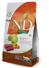 Farmina N&D Pumpkin sausā barība kaķiem, ar brieža gaļu un āboliem, 5 kg cena un informācija | Sausā barība kaķiem | 220.lv