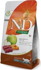 Farmina N&D sausā barība kaķiem, ar brieža gaļu, ķirbi un āboliem, 5 kg cena un informācija | Sausā barība kaķiem | 220.lv