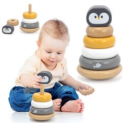 Развивающая деревянная пирамидка Viga PolarB Пингвин цена и информация | Игрушки для малышей | 220.lv