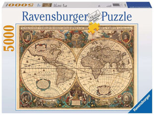 Пазл Карта старого мира Ravensburger, 5000 цена и информация | Пазлы | 220.lv