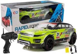 Lean Toys RC rallija automašīna, zaļa cena un informācija | Rotaļlietas zēniem | 220.lv