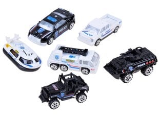 Rotaļu metāla mašīnas Police Die-Cast, 6 gab. цена и информация | Игрушки для мальчиков | 220.lv