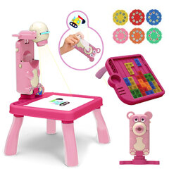 Zīmēšanas galds ar projektoru lācis, rozā cena un informācija | Attīstošās rotaļlietas | 220.lv