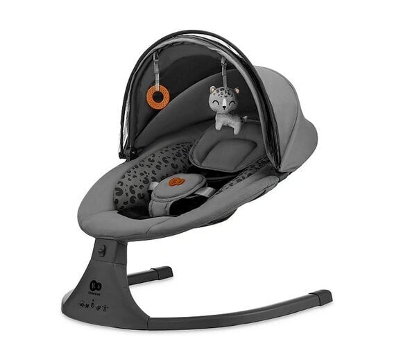 Elektriskās šūpoles Kinderkraft 2in1 Lumi 2, dark grey цена и информация | Bērnu šūpuļkrēsliņi | 220.lv