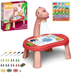 Zīmēšanas galds-projektors Dinosaur T-Rex, rozā 42R cena un informācija | Attīstošās rotaļlietas | 220.lv