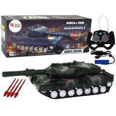 Lean toys tanks arctālvadības pulti, zaļš цена и информация | Игрушки для мальчиков | 220.lv