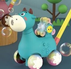 Stumjamā rotaļlieta ar ziepju burbuļiem Luxma Cow 9001N, zila cena un informācija | Rotaļlietas zīdaiņiem | 220.lv