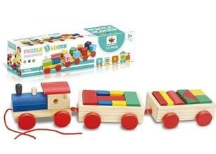 деревянный поезд цена и информация | Конструктор автомобилей игрушки для мальчиков | 220.lv