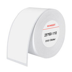 Наклейки Niimbot 25х60 мм, 110 шт., белые цена и информация | Канцелярия | 220.lv