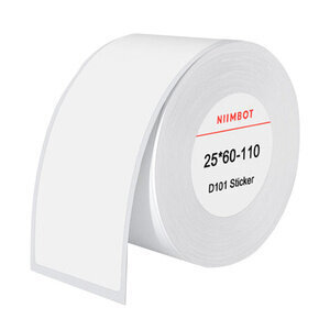 Niimbot uzlīmes 25x60 mm, 110 gab., baltas cena un informācija | Kancelejas preces | 220.lv