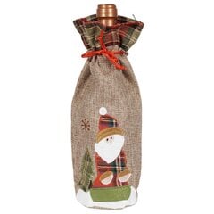рождественская сумка для вина, 31 см цена и информация | Упаковочные материалы для подарков | 220.lv