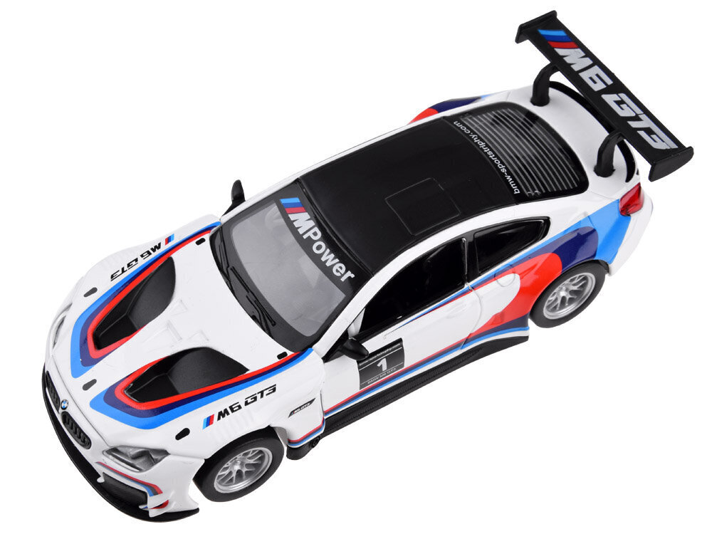 Metāla rotaļu auto MSZ BMW M6 GT3, balts cena un informācija | Rotaļlietas zēniem | 220.lv