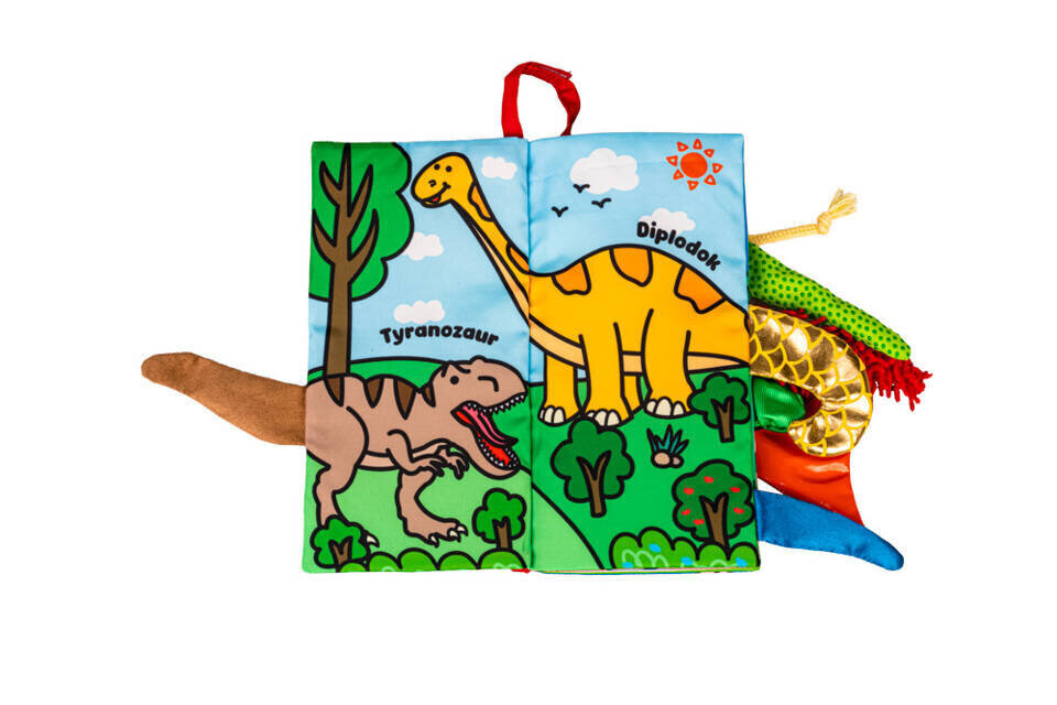 Mīksta izglītojoša dinozauru grāmata mazulim цена и информация | Rotaļlietas zīdaiņiem | 220.lv