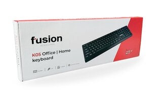 Клавиатура Fusion K05 USB черная (ENG | RUS) цена и информация | Клавиатуры | 220.lv