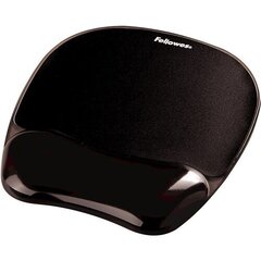 MOUSE PAD CRYSTAL GEL/BLACK 9112101 FELLOWES цена и информация | Мыши | 220.lv