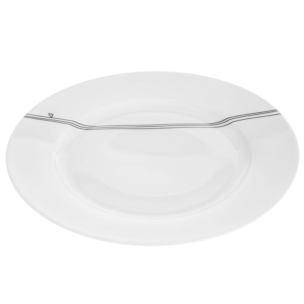 Porcelāna šķīvis, balts, 27 cm цена и информация | Trauki, šķīvji, pusdienu servīzes | 220.lv