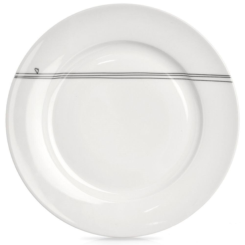 Porcelāna šķīvis, balts, 27 cm цена и информация | Trauki, šķīvji, pusdienu servīzes | 220.lv
