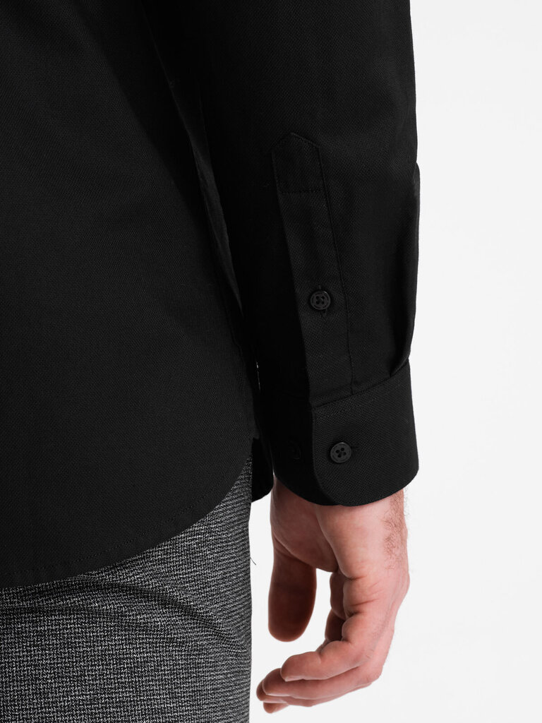 Krekls vīriešiem Ombre Clothing 124362-7, melns цена и информация | Vīriešu krekli | 220.lv