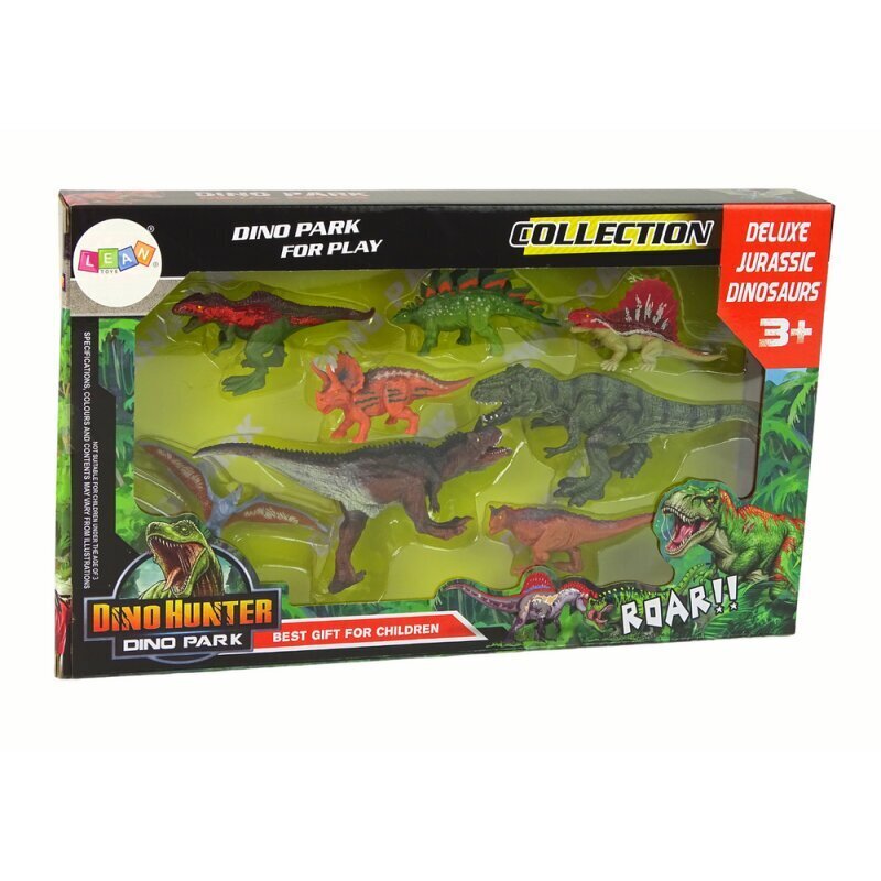 Dinozauru komplekts Lean Toys, 8gab. cena un informācija | Rotaļlietas zēniem | 220.lv