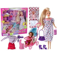 Grūtnieces lelle Lūsija komplekts LeanToys cena un informācija | Rotaļlietas meitenēm | 220.lv