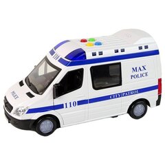 Policijas automašīna ar berzes piedziņu un efektiem LeanToys цена и информация | Конструктор автомобилей игрушки для мальчиков | 220.lv