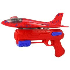 Rotaļu lidmašīnas un ziepju burbuļu palaišanas komplekts Lean Toys, sarkans, 6 daļas cena un informācija | Rotaļlietas zēniem | 220.lv