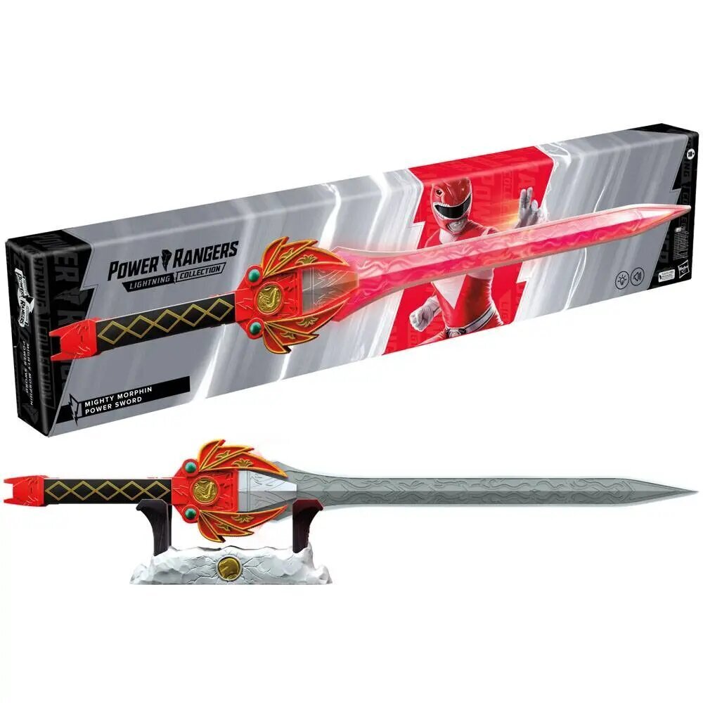 Mighty Morphin Power Rangers Lightning Collection Premium lomu spēles kopija 2022 Red Ranger Power Sword cena un informācija | Rotaļlietas zēniem | 220.lv