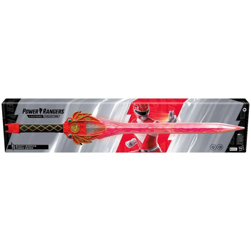 Mighty Morphin Power Rangers Lightning Collection Premium lomu spēles kopija 2022 Red Ranger Power Sword cena un informācija | Rotaļlietas zēniem | 220.lv